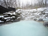 ■八右衛門の湯【露天風呂】冬イメージ。雪景色の露天風呂は最高ですね！