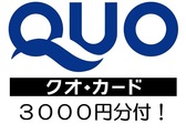 QUOカード3000円分付