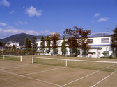 [石和温泉　旅館泉山荘] テニスコート二面