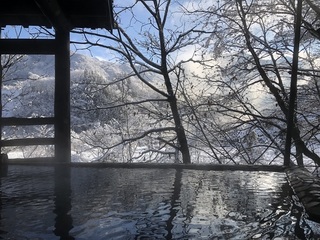 雪景色の露天風呂