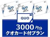 QUOカード3,000円付プラン♪