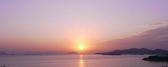 [公共の宿 ふるさと荘] お部屋からの夕日は絶景